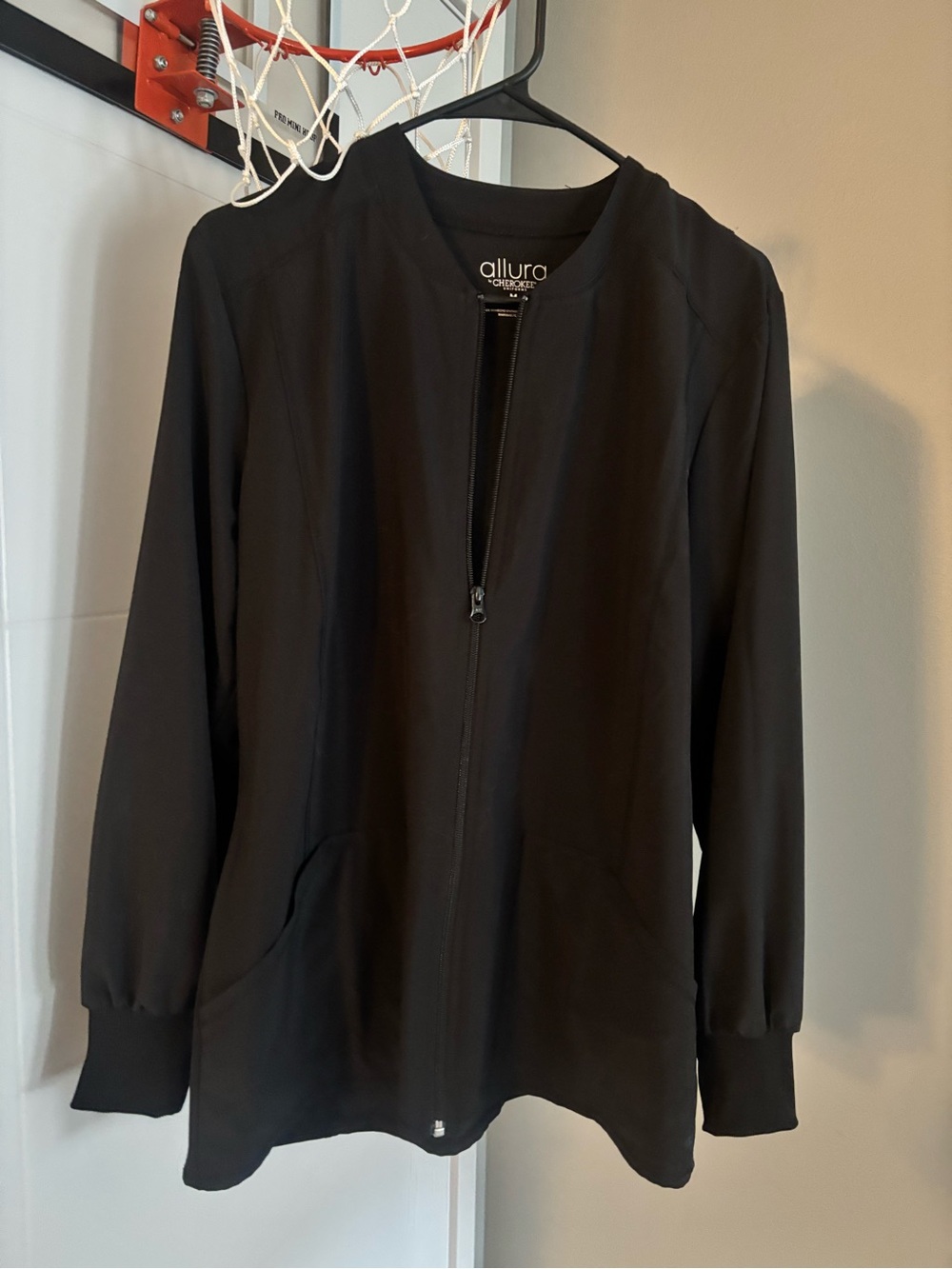 Cherokee Allura Black Scrub Jacket